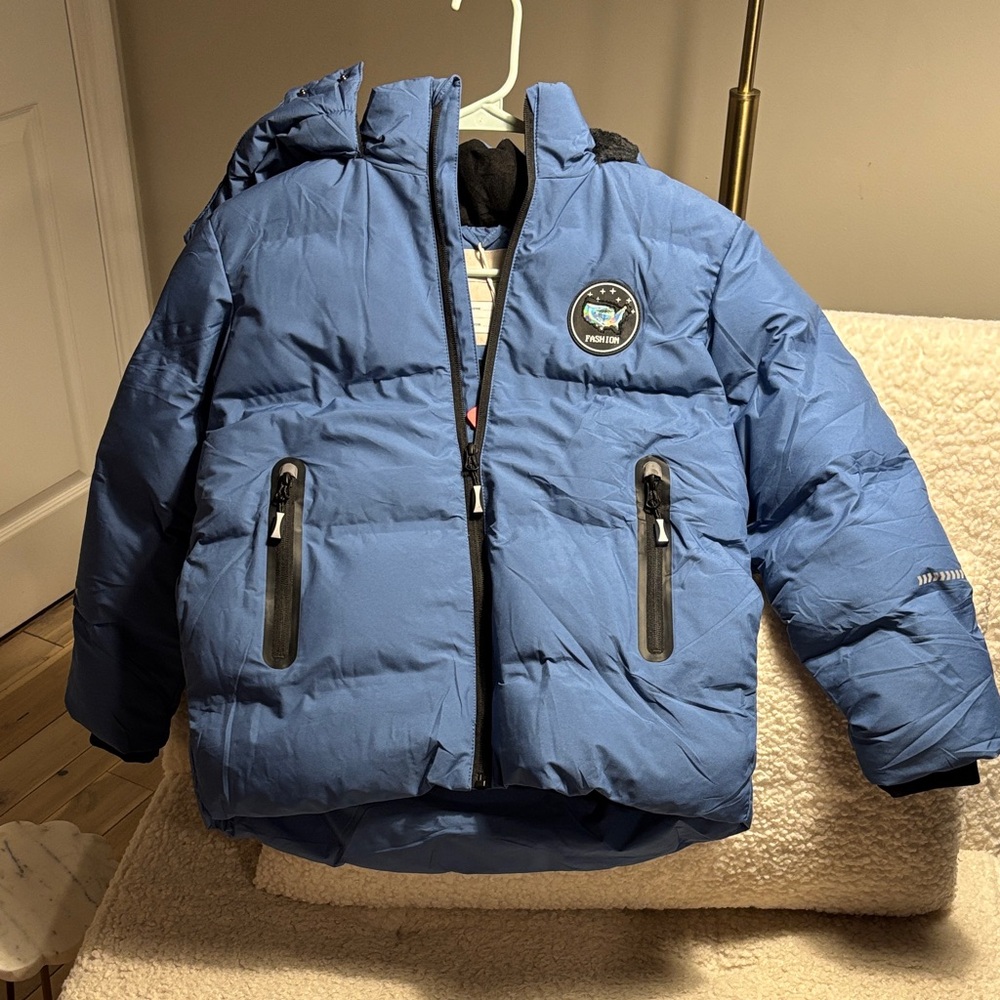 Blue Kids Puffer Jacket